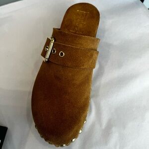 ShuShop Brown Suede Mules